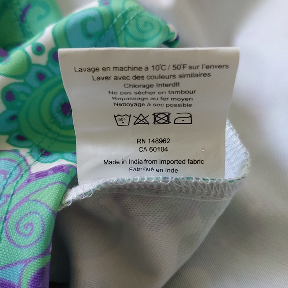 Maxime Zeaberg Toronto blue green paisley printed maxi dress. Size 1 (M) - Picture 15 of 15